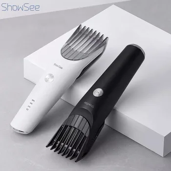 Showsee Электрическая машинка для стрижки волос, Триммер, керамический резак для волос, перезаряжаемый Станок для бритья волос Type-c, Малошумный станок для мужчин и детей