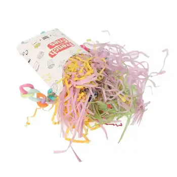 Игрушка для жарки картофеля Фри, разноцветные бумажные полоски, Бамбуковая чашка-ловушка, игрушки для жевания попугаев для какаду