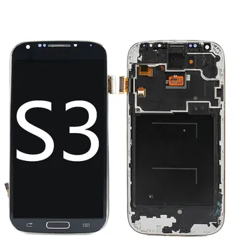 Оригинал для Samsung Galaxy S3 ЖК-дисплей с Сенсорным экраном Digitizer в сборе с рамкой I9300 I9300i I9301 I9301i I9305 Gt-i9300