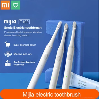 Xiaomi Mijia T100 Умная Электрическая зубная щетка Зубная щетка Красочные USB Перезаряжаемые Водонепроницаемые Ультразвуковые автоматические зубные щетки