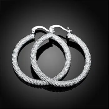 Серьги-кольца с матовой резьбой, женские украшения для ушей из нержавеющей стали, подарок на свадьбу, Не вызывает аллергии